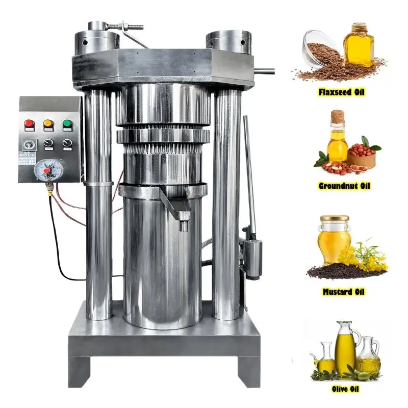 Seeds Oil Press Mill Machinery/Olive Oil Press/Small Cocoa Butter Hydraulic Coconut Oil Press Machine Peanut Oil Press — image 3