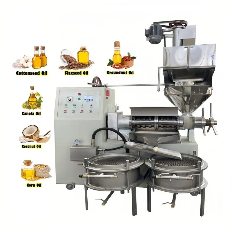 Cooking Oil Pressing Machine Cold Press Oil Extraction Machine Diesel Screw Oil Press Machine — image 3