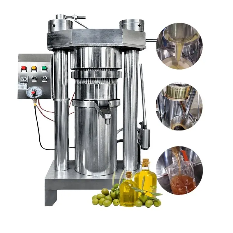 OLIVE Tech High Safety Fully Automatic Stainless Steel Hydraulic Cold Pressed Avocado Oil Extraction Machine 100kg/h — image 3