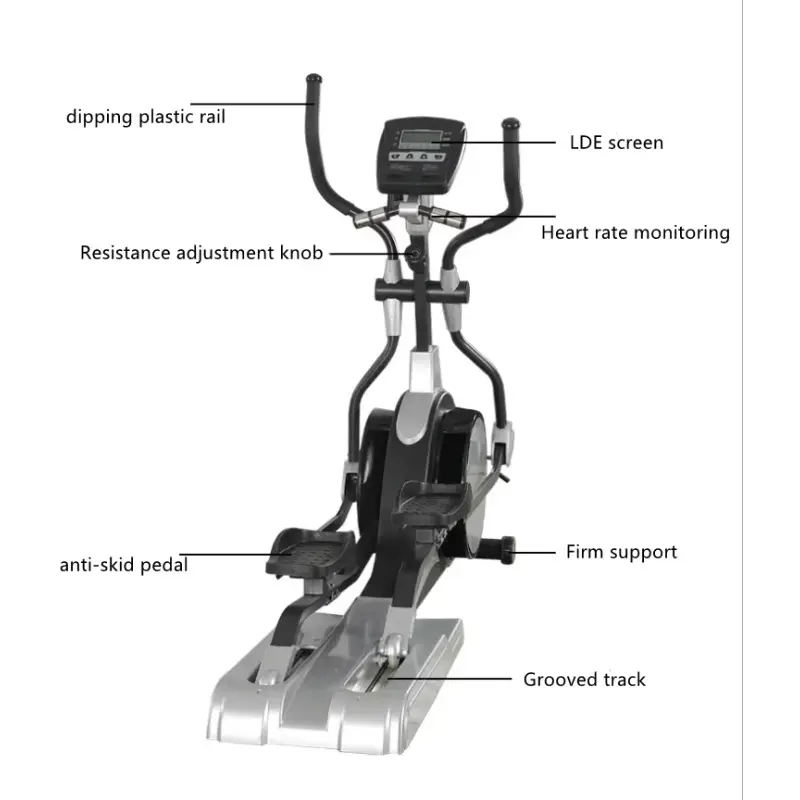 Manual Steel Elliptical Machine Dual Purpose Home Gym Commercial Cardio Training Equipment — image 5