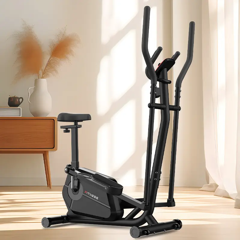4KG Flywheel Smart Elliptical Trainer Magnetic Control Seat LCD Display Home Cardio Bike — view 1