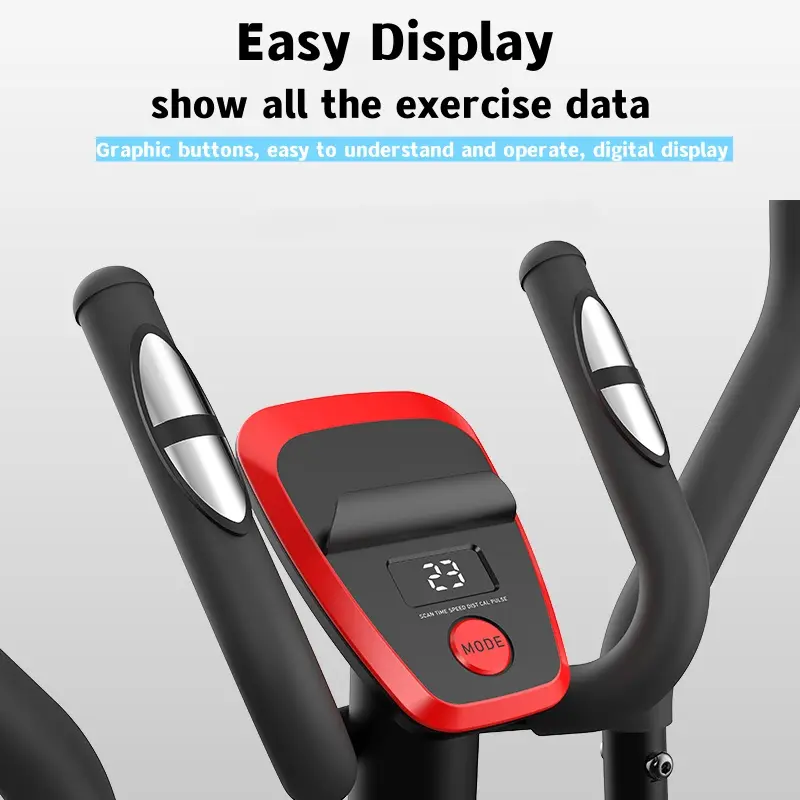 4KG Flywheel Smart Elliptical Trainer Magnetic Control Seat LCD Display Home Cardio Bike — image 5
