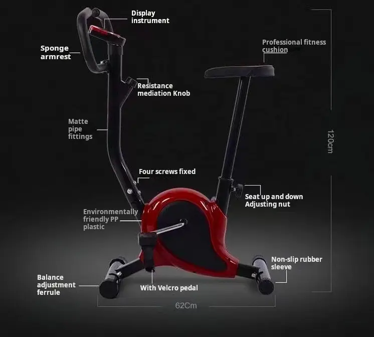 Workout Manual Indoor Exercise Bike for Body Fitness Spinning Fitness Bike for Indoor Workout — image 4