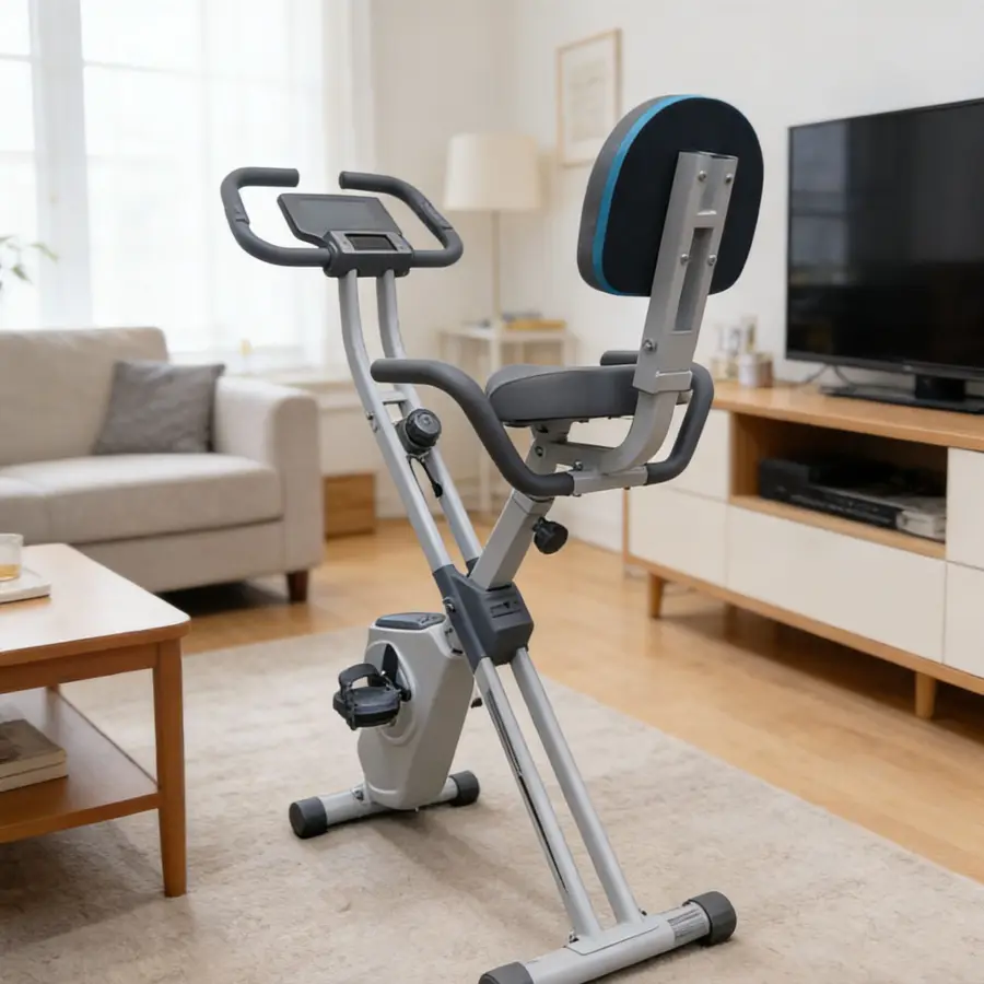 Durable Foldable Spin Bike Exercise Equipment for Home Indoor Gym Use Body Building Adults — image 2