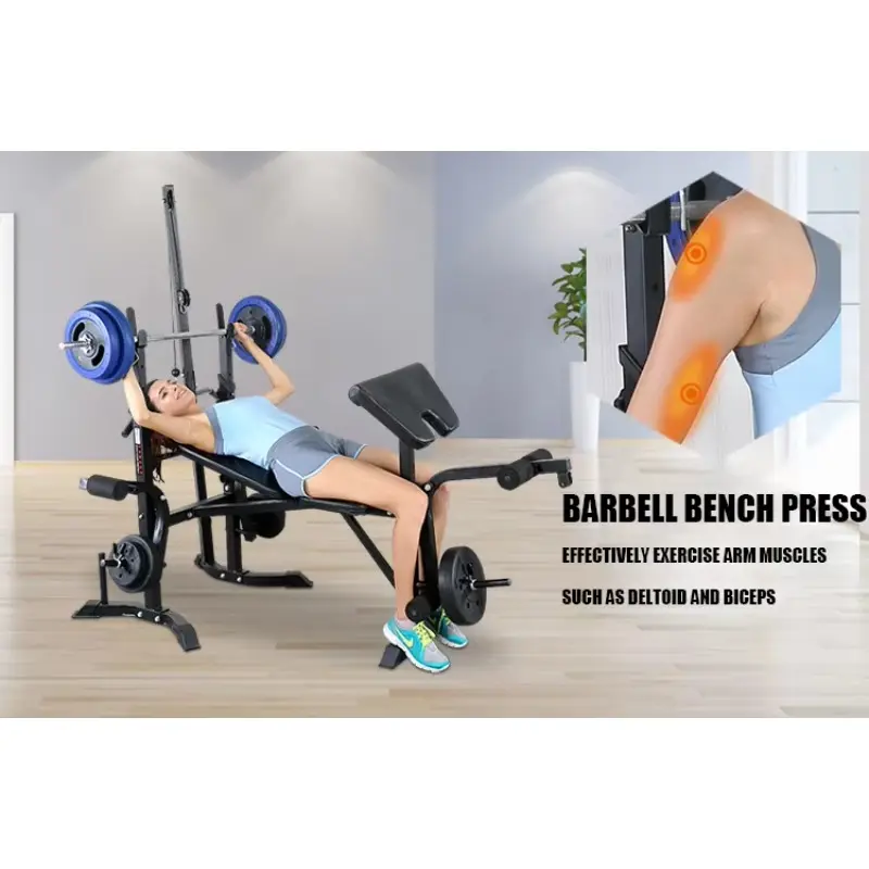 Factory Multifunctional Gym Equipment Foldable Metal Dumbbell Bench Weightlifting Bed Best Home Fitness Equipment1 — image 2