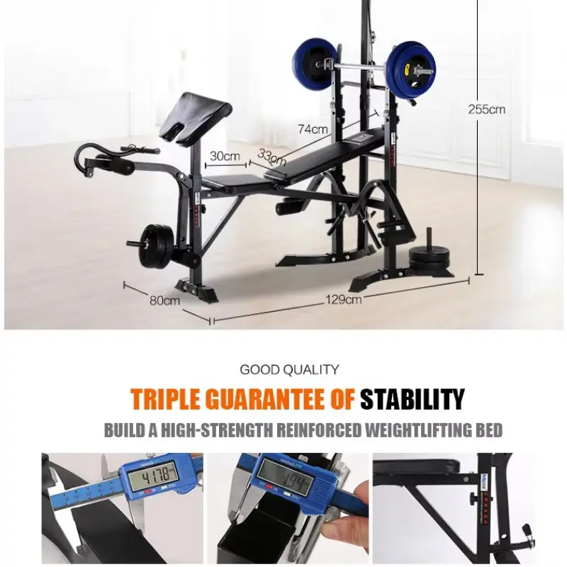 Factory Multifunctional Gym Equipment Foldable Metal Dumbbell Bench Weightlifting Bed Best Home Fitness Equipment1 — image 4