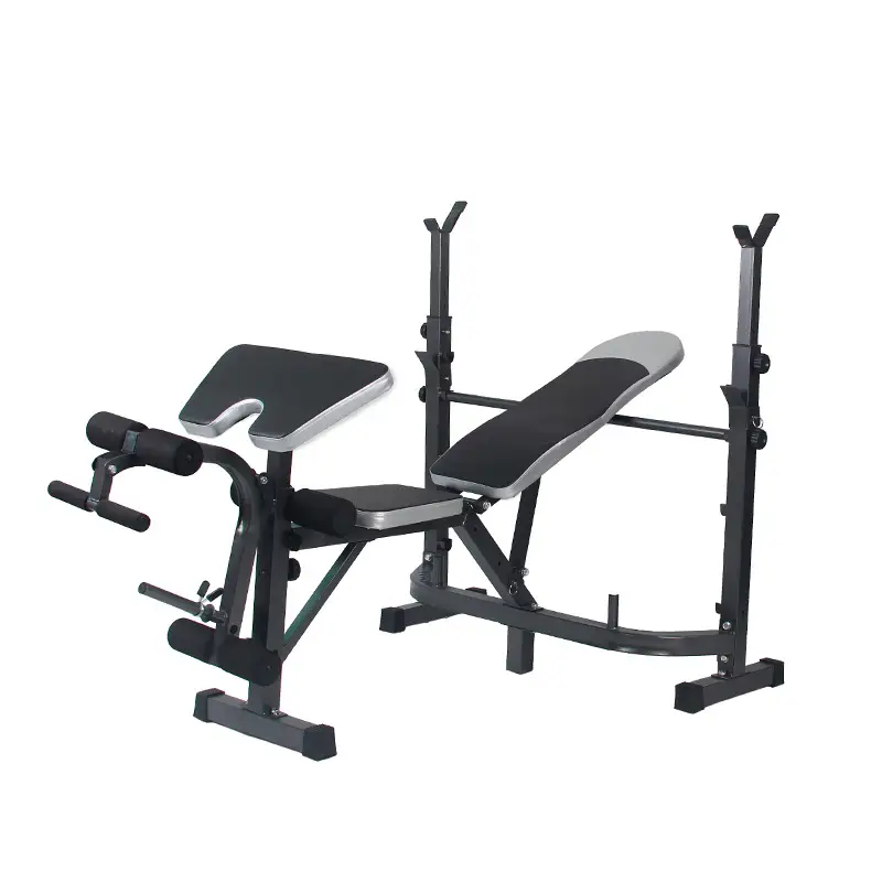 Barbell Rack Integrated Adjustable Weight Bench Home Multi-Press Training Gear — image 4