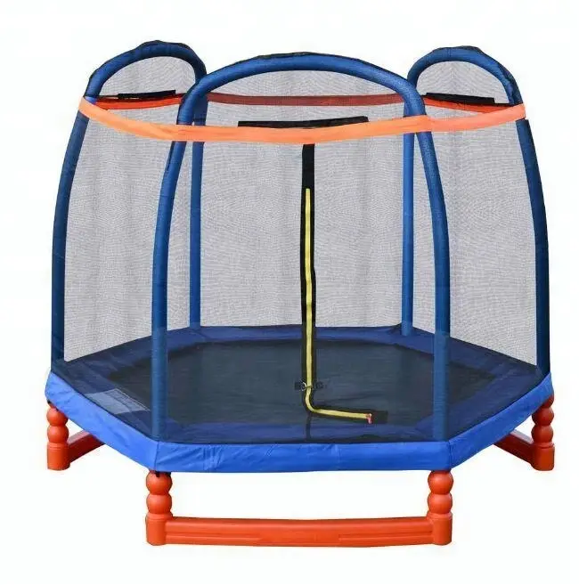 7.2ft Unisex Indoor PVC & PP Foldable Kids' Trampoline with Safety Bar for Home Amusement or Park Use1 — view 1