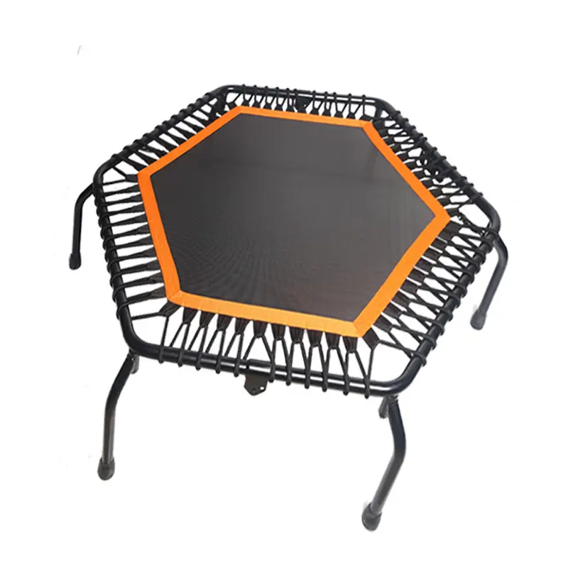 48-Inch Hexagonal Commercial Mini Fitness Trampoline Muted Adjustable PP Handrail 2026 — view 1