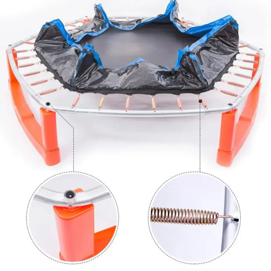 7.2ft Unisex Indoor PVC & PP Foldable Kids' Trampoline with Safety Bar for Home Amusement or Park Use1 — image 5