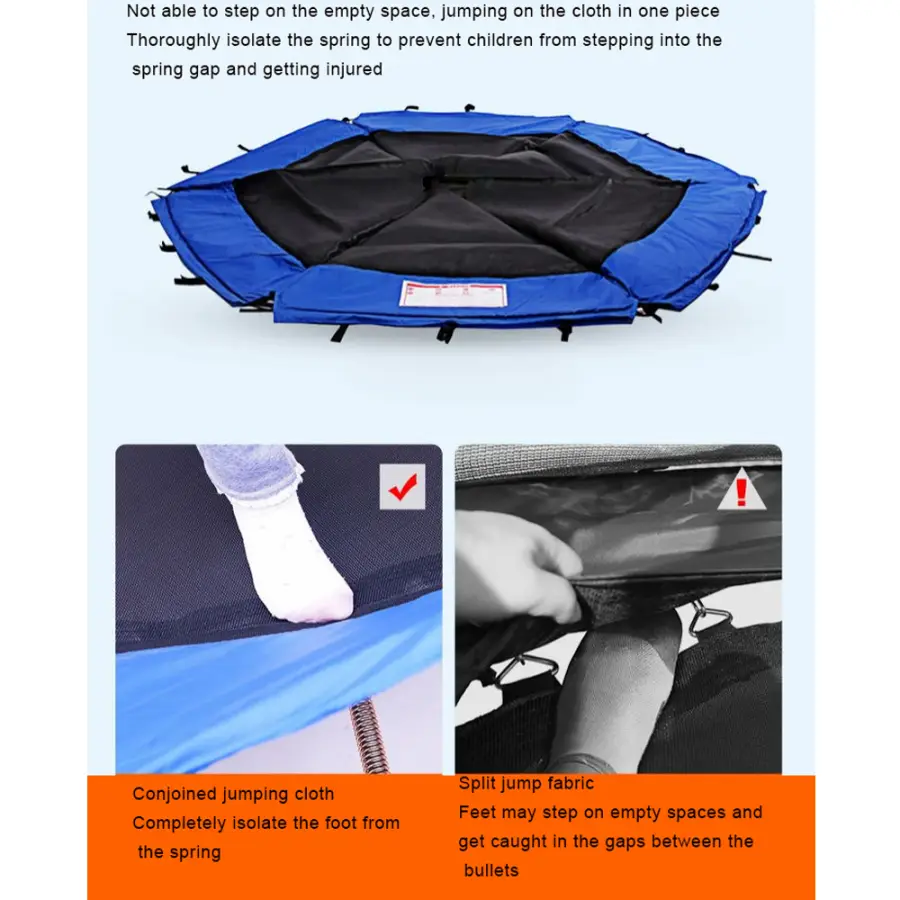 7.2ft Unisex Indoor PVC & PP Foldable Kids' Trampoline with Safety Bar for Home Amusement or Park Use1 — image 7