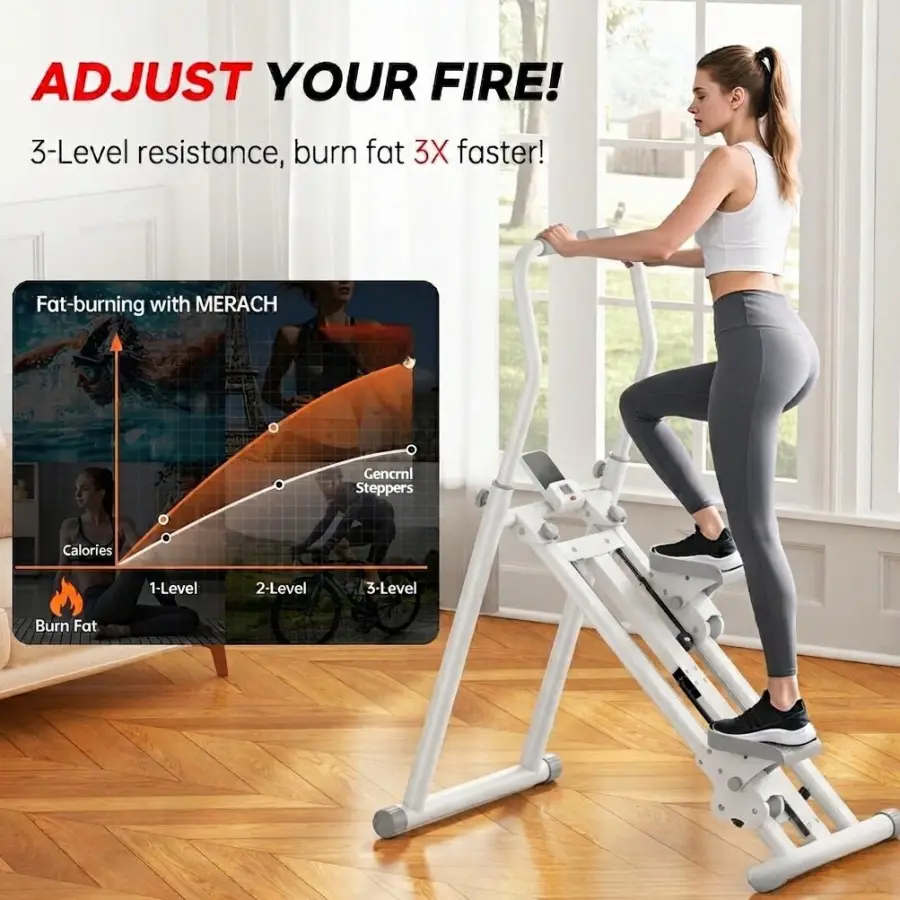 2026 Magnetic Resistance Stair Climbing Machine Multifunctional Foldable Aerobic Fitness Belly Training — image 3