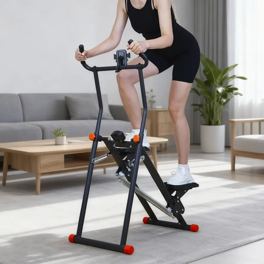 Vertical Climber Machine Home Gym Fitness Stair Climber with Handle — view 1