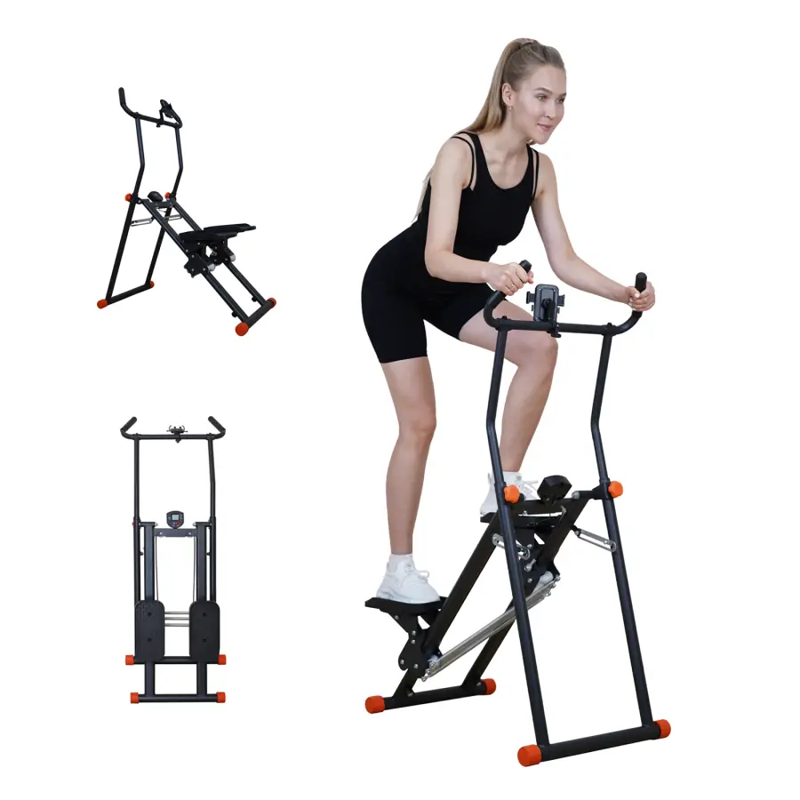 Vertical Climber Machine Home Gym Fitness Stair Climber with Handle — view 2