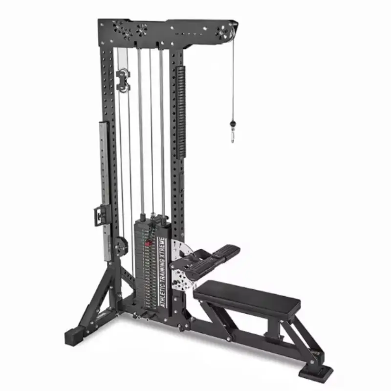 High-Low Pull Back Muscle Trainer, Metal Lat Pulldown Strength Gym Equipment — view 1