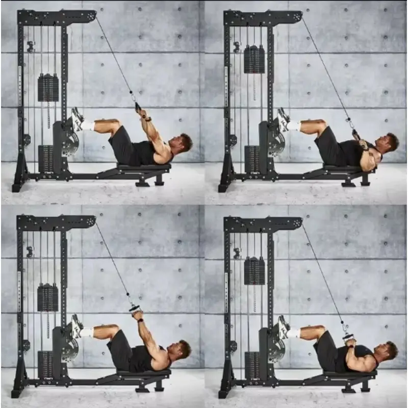 High-Low Pull Back Muscle Trainer, Metal Lat Pulldown Strength Gym Equipment — image 7