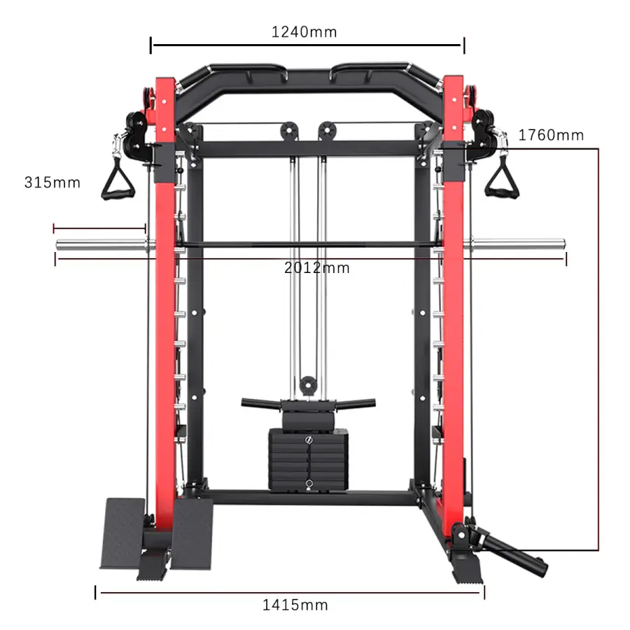 Home&Gym Multifunctional Power Rack Adjustable Squat Gym Equipment Body Building Fitness Smith Machine for Fit Racks 1 — image 3