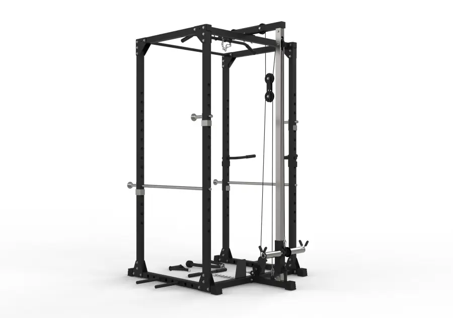 Power Cage with Cable System Squat Rack & Foot Step Fitness Equipment — view 1