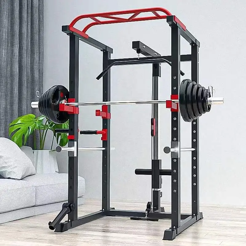 Adjustable Power Rack Stand Gym Weightlifting Smith Machine & Squat Rack — view 1