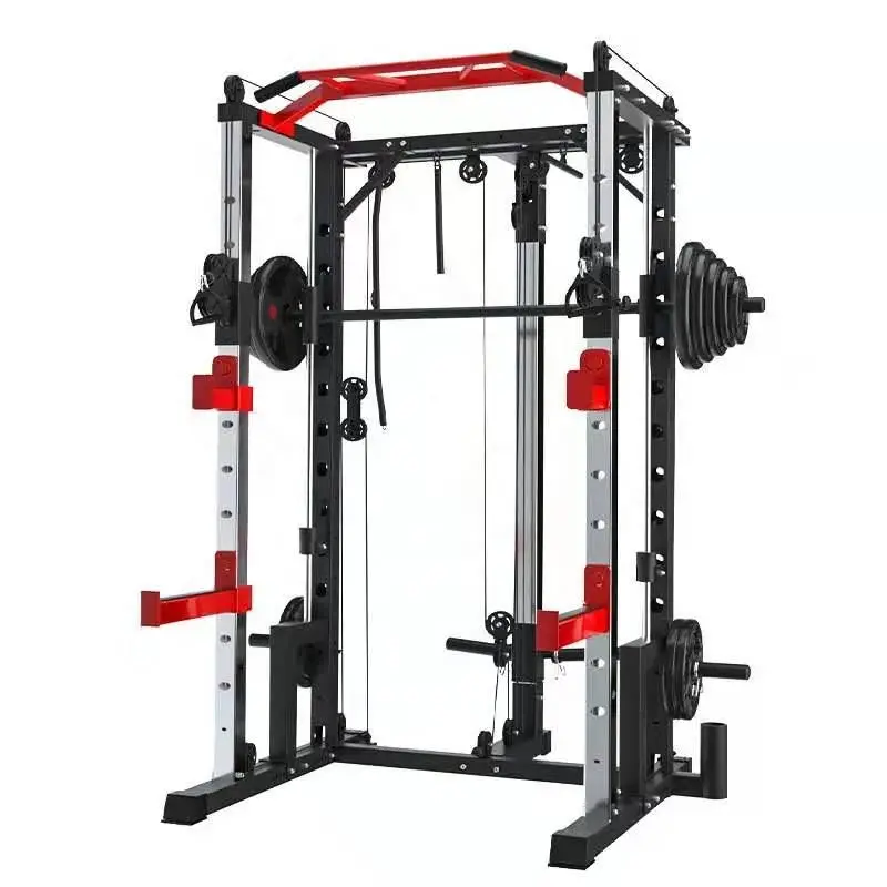 Adjustable Power Rack Stand Gym Weightlifting Smith Machine & Squat Rack — image 3
