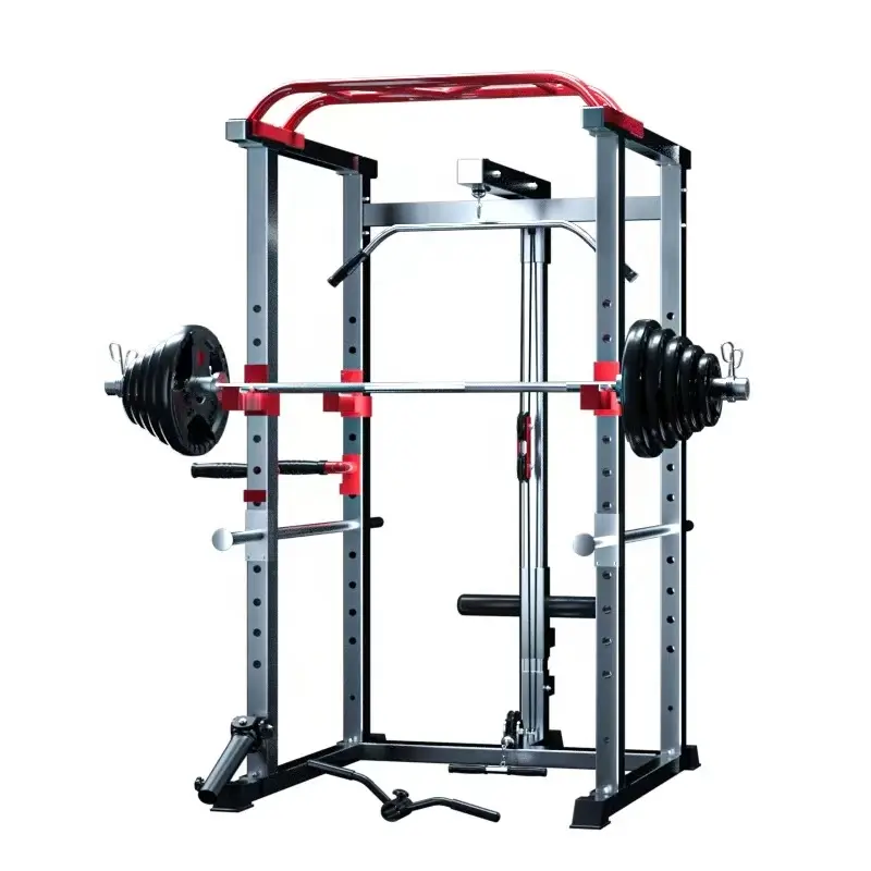 Adjustable Power Rack Stand Gym Weightlifting Smith Machine & Squat Rack — image 4