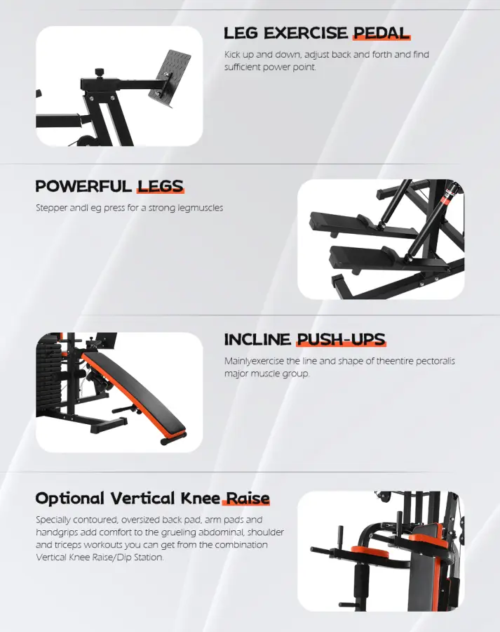 Home Indoor Multifunctional Gym Station, Multi-Gym Body Building Equipment — image 5