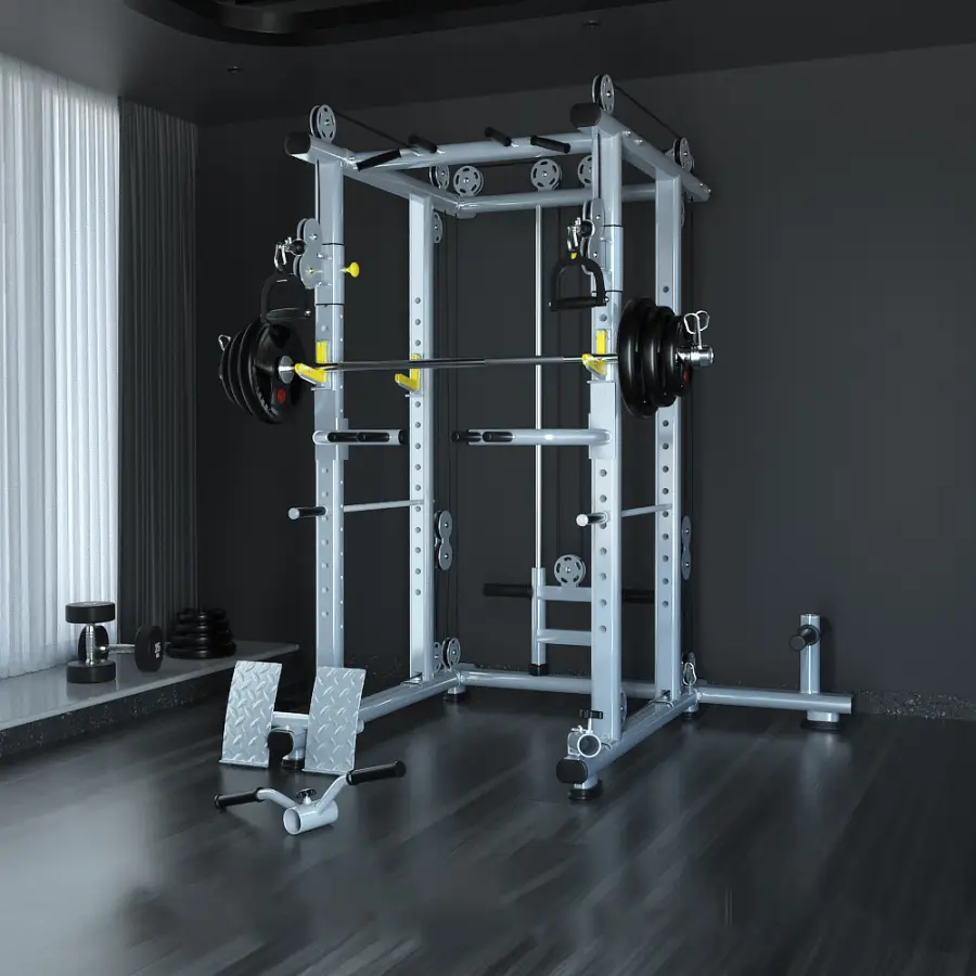Multifunctional Commercial Gym Frame Home Fitness Equipment Station Barbell Squat Rack Wall Mounted Weight for Bodybuilding 1 — image 2