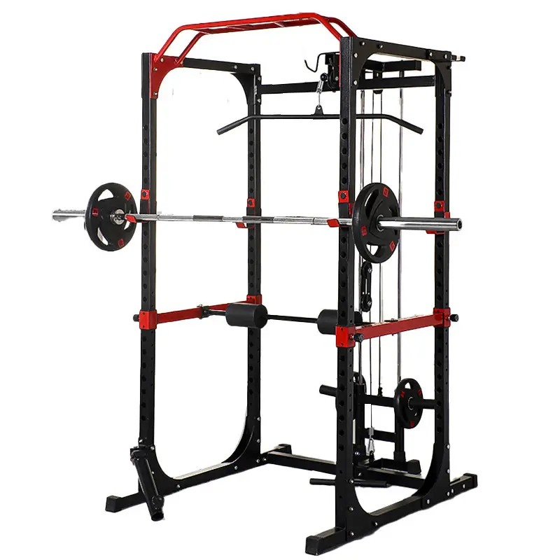 Comercial Power Cage Squat Rack Multi-Grip Pull-Up Bar, Adjustable Safety Bars, Strength Training for Home Gym 1 — view 1