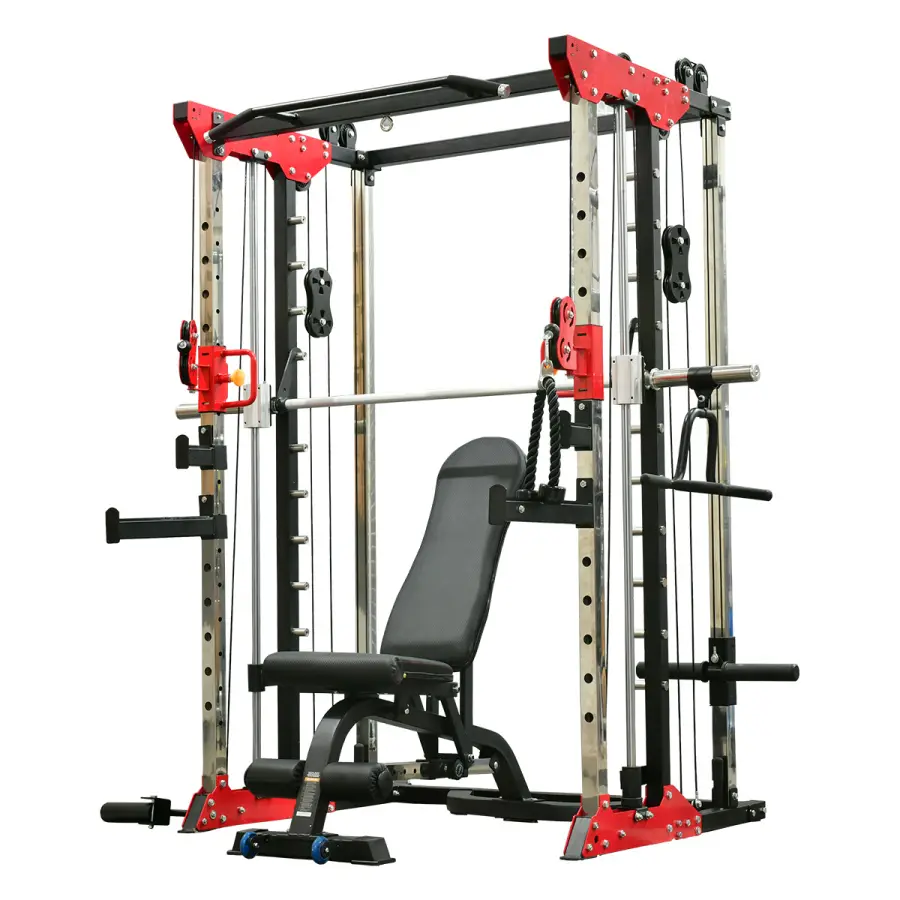Home Gym Smith Machine Power Rack Cable Machine with Training Attachments — image 3