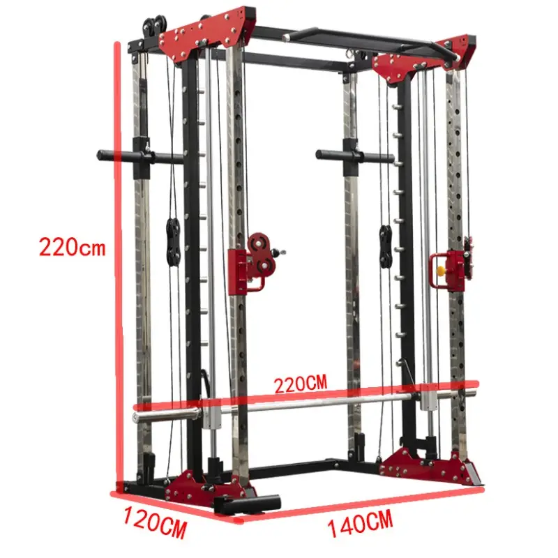 Home Gym Smith Machine Power Rack Cable Machine with Training Attachments — image 7