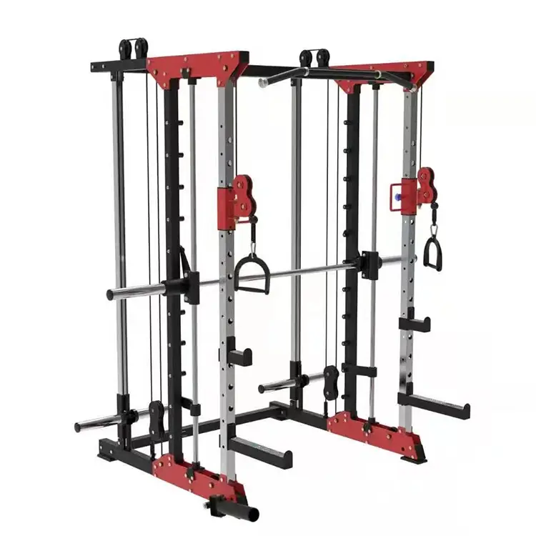 Home Gym Smith Machine Power Rack Cable Machine with Training Attachments — image 8