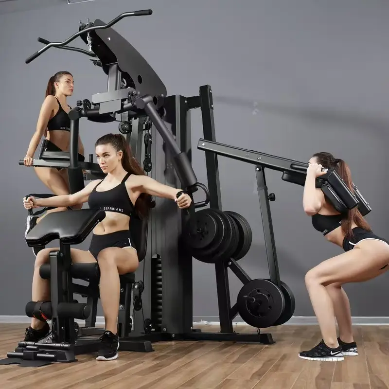 Multi Functional Comprehensive Trainer, Home Large Combination Set, Three Person Station, Commercial Big Bird Squat Weightlifter — image 3