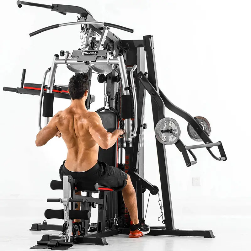 Gym Multi-Person Fitness Combination To Strengthen Thickening Strength Training Pull-Down Bench Press Barge Equipment — view 1