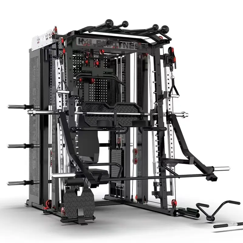 Multi Function Smith Machine with Weight Stack, Gym Fitness, Commercial Frame, Home Use, Wholesale, New Design, Sale — view 1