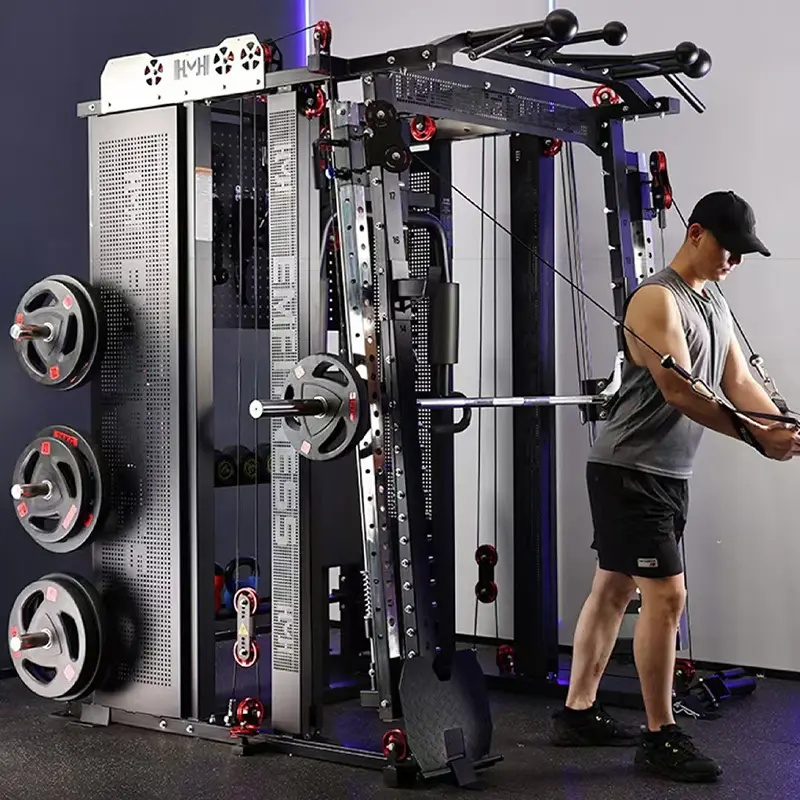 Multi Function Smith Machine with Weight Stack, Gym Fitness, Commercial Frame, Home Use, Wholesale, New Design, Sale — image 4