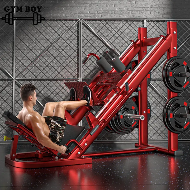 Including 100kg Weight Plates Gym Commercial Squat Machine With A 45 ° Tilt Upward Leg Strength Training Kick Machine — view 1