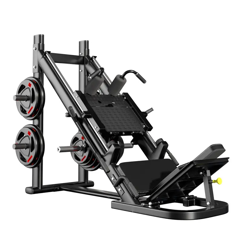 Including 100kg Weight Plates Gym Commercial Squat Machine With A 45 ° Tilt Upward Leg Strength Training Kick Machine — image 3