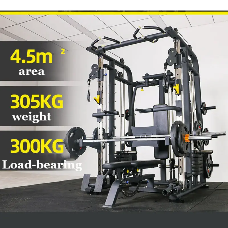2022 Latest Workout Plate Loaded Machine Commercial Strength Gym Equipment + Bench+155kg Plates Squat Power Rack Smith Machine — image 3