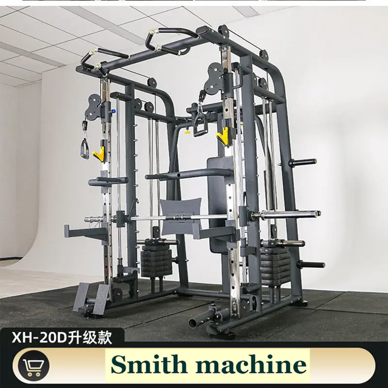 2022 Latest Workout Plate Loaded Machine Commercial Strength Gym Equipment + Bench+155kg Plates Squat Power Rack Smith Machine — image 8