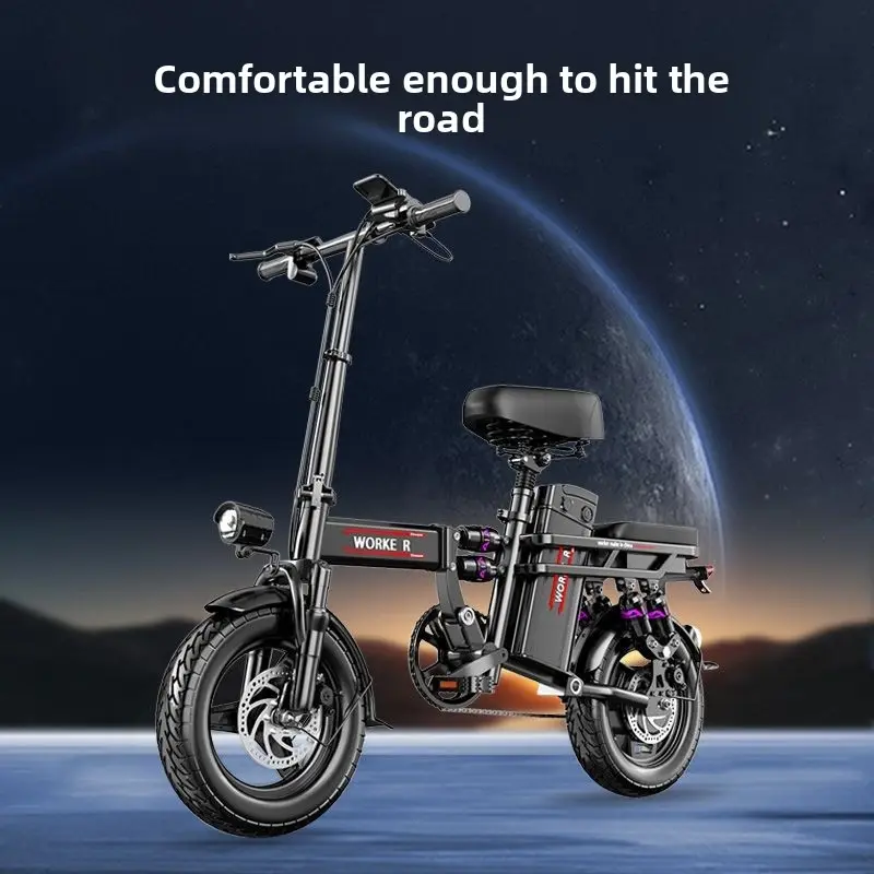 Foldable Electric Bike 2 Wheels Adult Dual Purpose Scooter Portable E-Bike for Men & Women Compact Commuting Dual Purpose — image 3