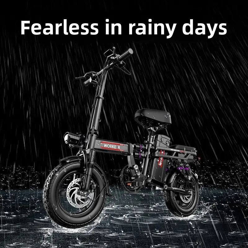 Foldable Electric Bike 2 Wheels Adult Dual Purpose Scooter Portable E-Bike for Men & Women Compact Commuting Dual Purpose — image 6