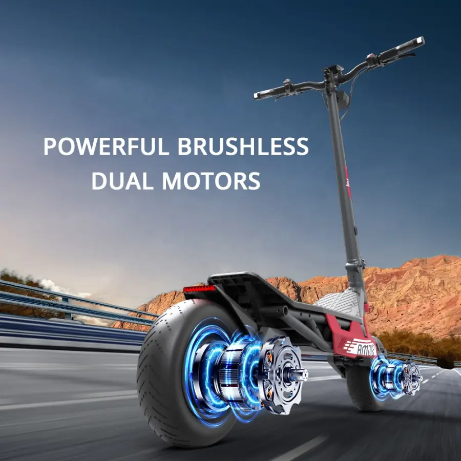 High Ultra Fast Offroad E Scooter Dual Motor Powerful 11 Inch Off Road EScooter All Terrain Sport Off-Road Electric Scooter — image 3