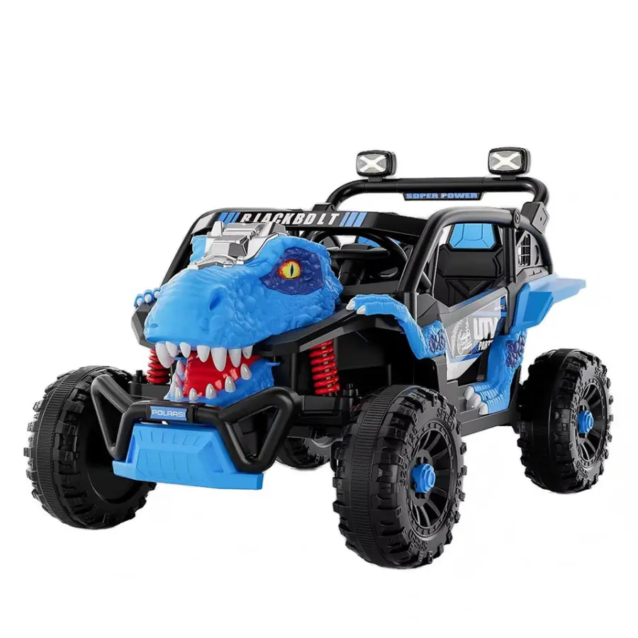 Popular Jurassic World 2 Seats Electric Car Kids Four-wheel Off-road UTV Dinosaur Toy Children 12V Battery Ride on Car — image 2