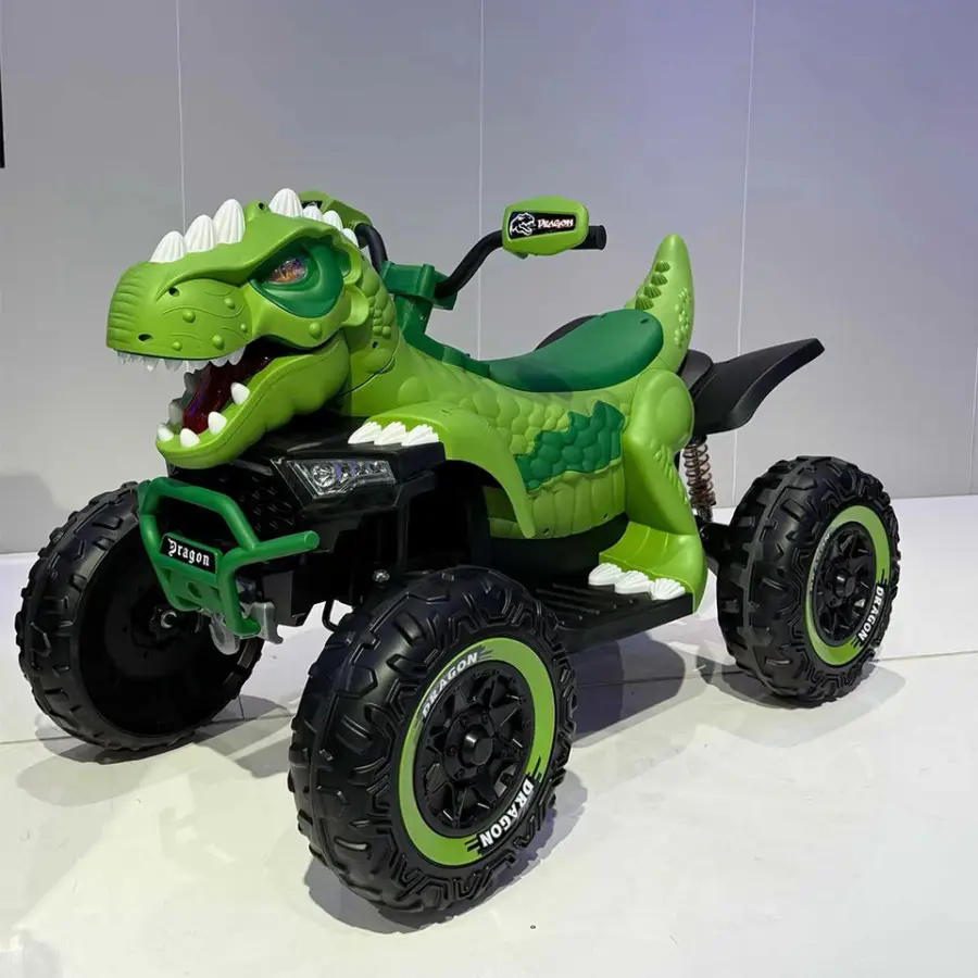 Hot Sale RC Children's Four-Wheel Beach ATV Plastic Battery-Powered Dinosaur ATV Toy Off-Road Electric Motorcycle for Children — image 2