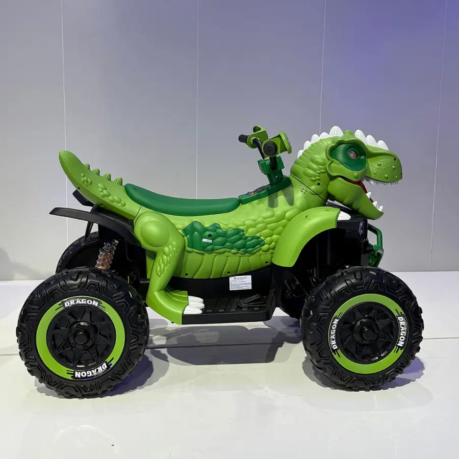 Hot Sale RC Children's Four-Wheel Beach ATV Plastic Battery-Powered Dinosaur ATV Toy Off-Road Electric Motorcycle for Children — image 5