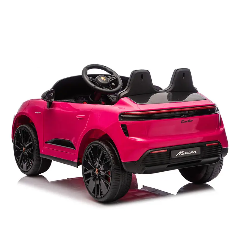 OEM Custom Licensed Porsche Macan Pink 2 Seats Kids Electric Ride on Car Four-Wheel Remote Control Electric Car for Kids Porsche — image 4