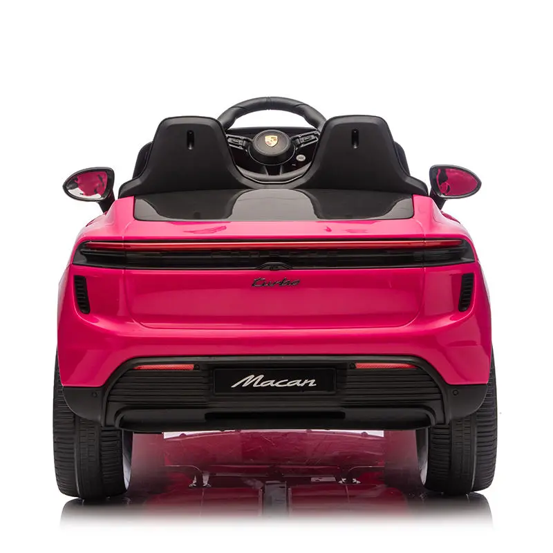 OEM Custom Licensed Porsche Macan Pink 2 Seats Kids Electric Ride on Car Four-Wheel Remote Control Electric Car for Kids Porsche — image 5