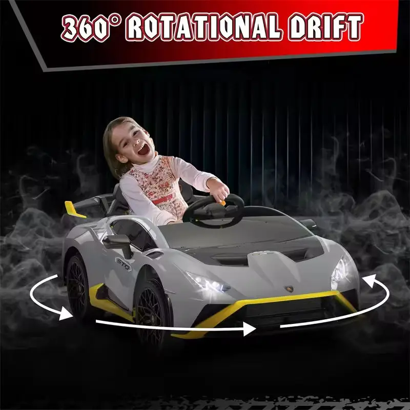 Licensed Lamborghini Huracan STO 24 Volt Kids Drift Ride on Car With Remote Control Lamborghini Electric Car for Kids — image 4