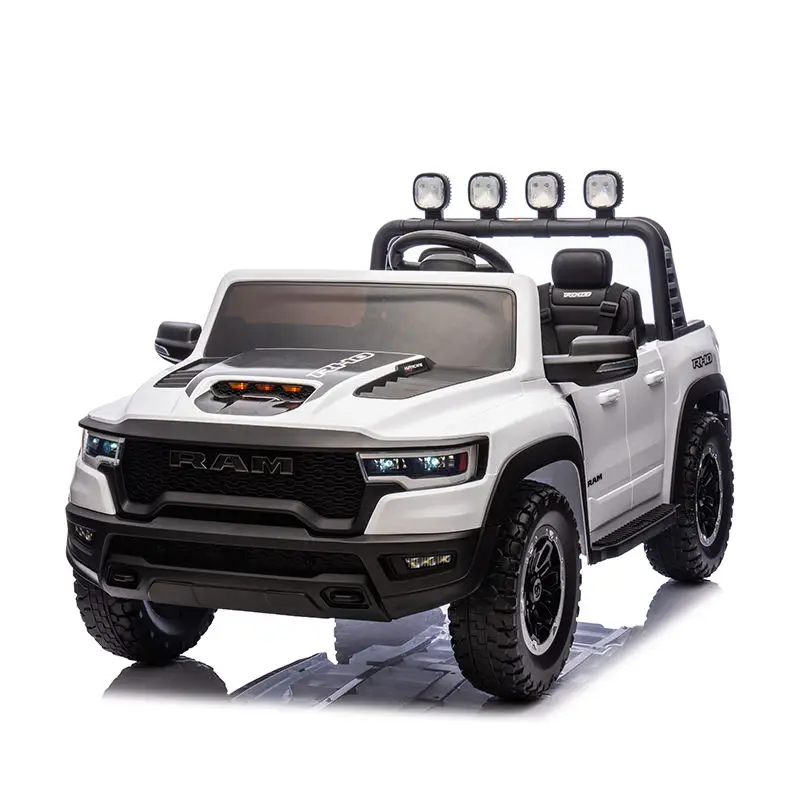 Big Size Licensed RAM 1500 RHO Super Truck 24V 2-Seater Baby Police Ride on Toy Car With Remote Control Kids Electric Ca — view 1