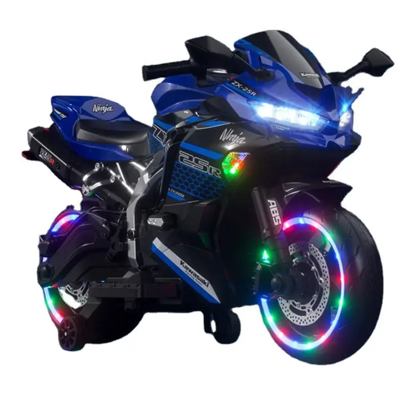 Factory Big Size 12v Electric Motorcycle Kids Ride on Car With Cool Lights Electric Motorcycle for Children — view 1